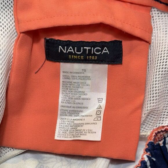 Nautica Mens Sz XL Tropical Fish Coral Aquarium Lined Swim Trunks Board Shorts - Picture 5 of 13